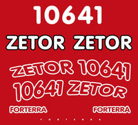 Zetor 10641 Forterra Aftermarket Tractor Decal / Aufkleber / Adesivo / Sticker Set