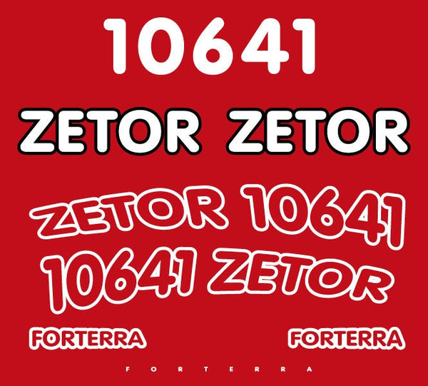 Zetor 10641 Forterra Aftermarket Tractor Decal / Aufkleber / Adesivo / Sticker Set