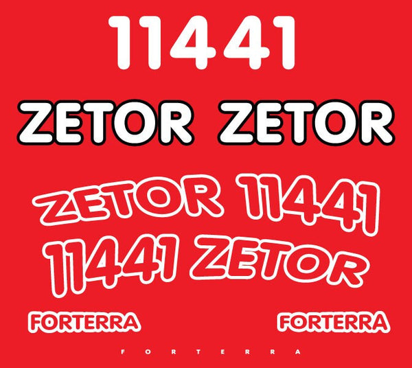 Zetor 11441 Forterra Aftermarket Tractor Decal / Aufkleber / Adesivo / Sticker Set