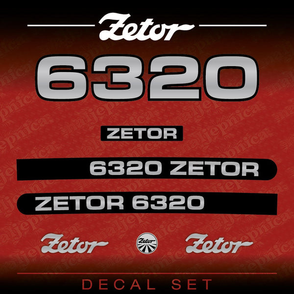 Zetor 6320 (2000) Aftermarket Tractor Decal / Aufkleber / Adesivo / Sticker Set
