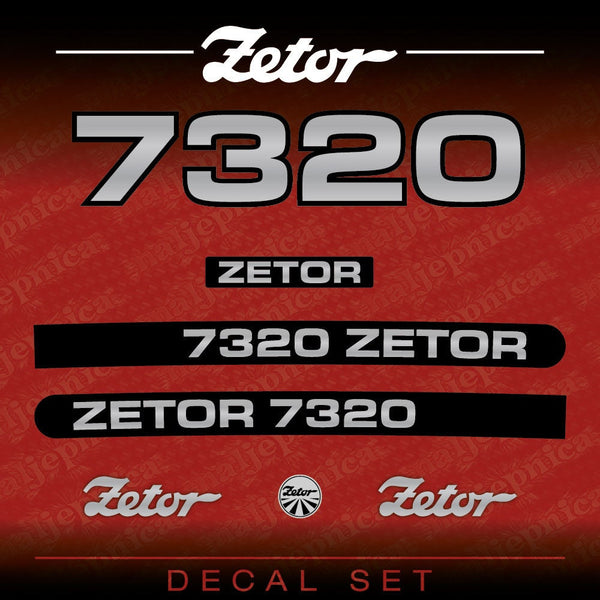 Zetor 7320 (2000) Aftermarket Tractor Decal / Aufkleber / Adesivo / Sticker Set