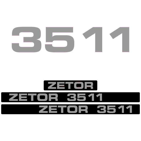 Zetor 3511 Aftermarket Tractor Decal / Aufkleber / Adesivo / Sticker Set