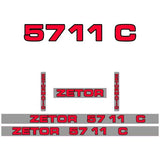 Zetor 5711C Aftermarket Tractor Decal / Aufkleber / Adesivo / Sticker Set