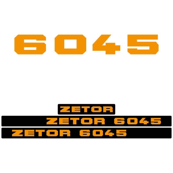 Zetor 6045 Aftermarket Tractor Decal / Aufkleber / Adesivo / Sticker Set