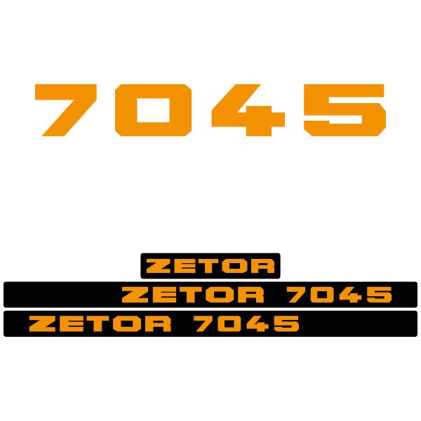 Zetor 7045 Aftermarket Tractor Decal / Aufkleber / Adesivo / Sticker Set