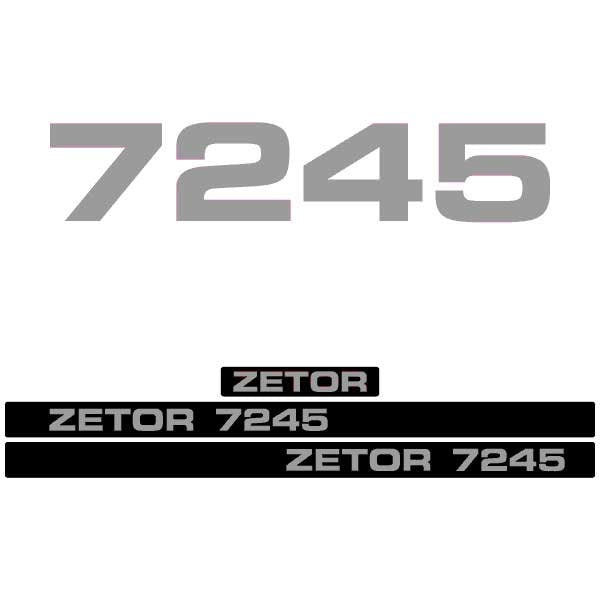 Zetor 7245 Aftermarket Tractor Decal / Aufkleber / Adesivo / Sticker Set