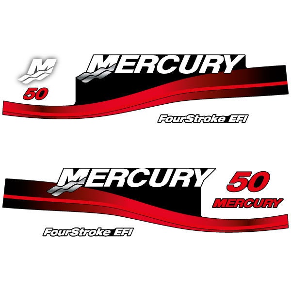 Mercury 50 Four Stroke (2002-2004) Outboard Decal / Aufkleber / Adesivo / Sticker Set