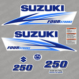 Suzuki 250 Four Stroke Blue (2013) Outboard Decal Sticker Set