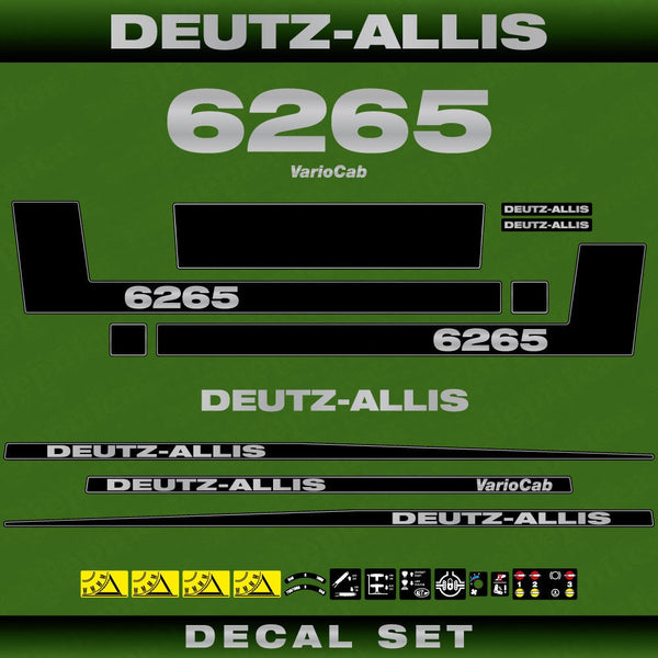 Deutz Allis 6265 VarioCab Aftermarket Replacement Tractor Decal (Sticker) Set