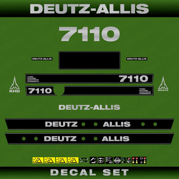 Deutz Allis 7110 Aftermarket Replacement Tractor Decal (Sticker) Set