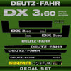 Deutz DX 3.60 ODM Aftermarket Replacement Tractor Decal (Sticker) Set