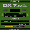 Deutz DX 7.10 Aftermarket Replacement Tractor Decal (Sticker) Set