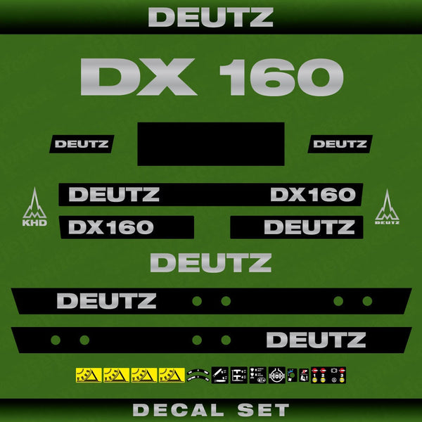 Deutz DX 160 Aftermarket Replacement Tractor Decal (Sticker) Set