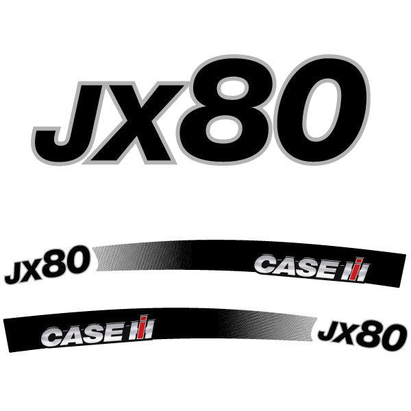 Case JX 80 Aftermarket Replacement Tractor Decal (Sticker) Set