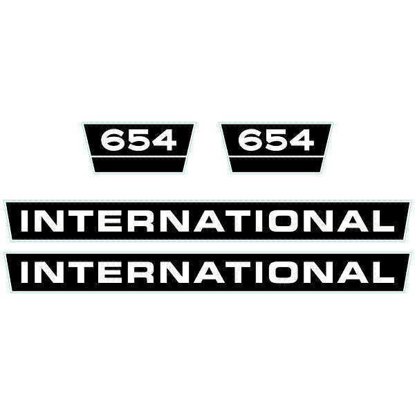 International 654 Aftermarket Replacement Tractor Decal (Sticker) Set