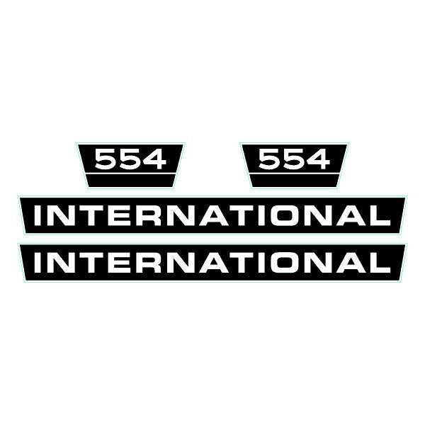 International 554 Aftermarket Replacement Tractor Decal (Sticker) Set