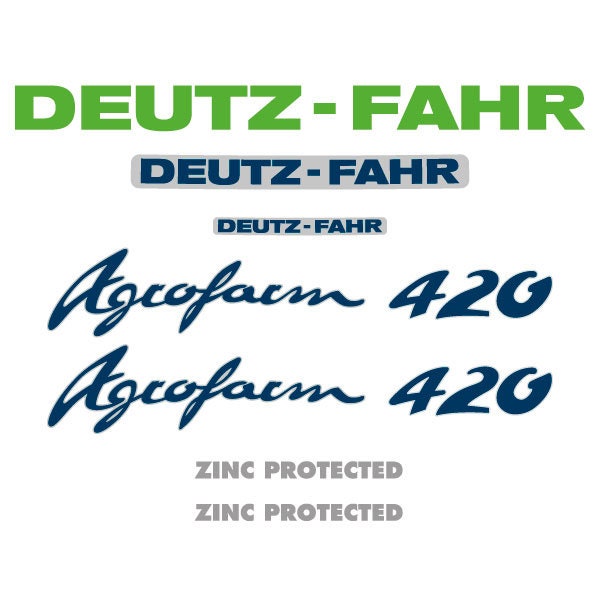 Deutz Fahr AgroFarm 420 Aftermarket Replacement Tractor Decal (Sticker) Set