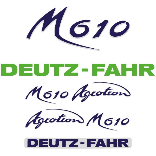 Deutz Fahr AgroTron M610 Aftermarket Replacement Tractor Decal (Sticker) Set