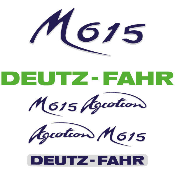 Deutz Fahr AgroTron M615 Aftermarket Replacement Tractor Decal (Sticker) Set