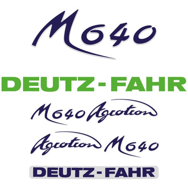 Deutz Fahr AgroTron M640 Aftermarket Replacement Tractor Decal (Sticker) Set