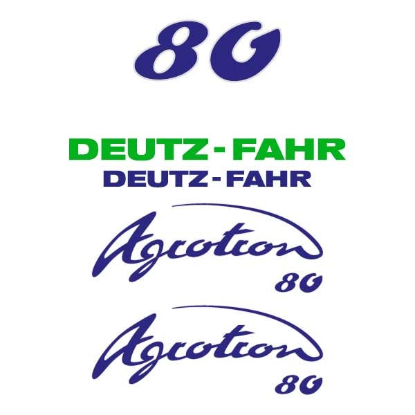 Deutz Fahr AgroTron 80 Aftermarket Replacement Tractor Decal (Sticker) Set