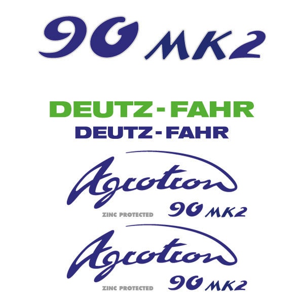 Deutz Fahr AgroTron 90 MK2 Aftermarket Replacement Tractor Decal (Sticker) Set