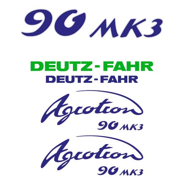 Deutz Fahr AgroTron 90 MK3 Aftermarket Replacement Tractor Decal (Sticker) Set