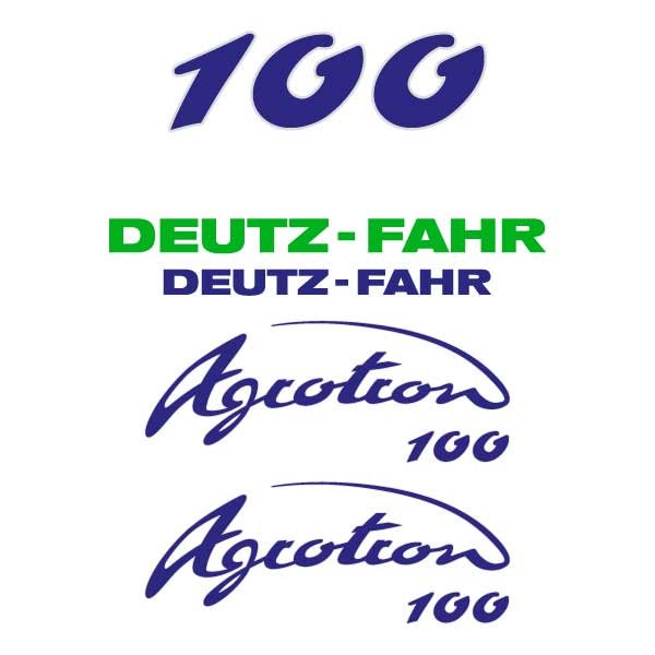 Deutz Fahr AgroTron 100 Aftermarket Replacement Tractor Decal (Sticker) Set