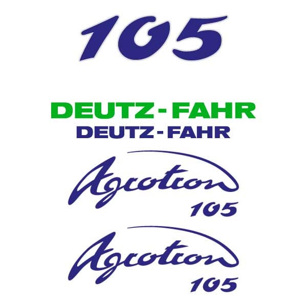 Deutz Fahr AgroTron 105 Aftermarket Replacement Tractor Decal (Sticker) Set