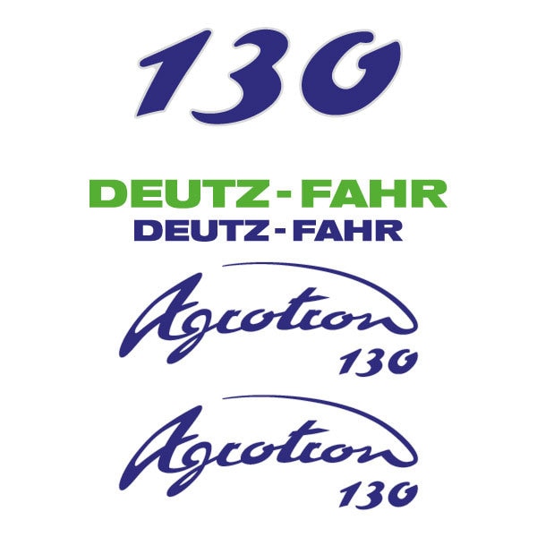 Deutz Fahr AgroTron 130 Aftermarket Replacement Tractor Decal (Sticker) Set