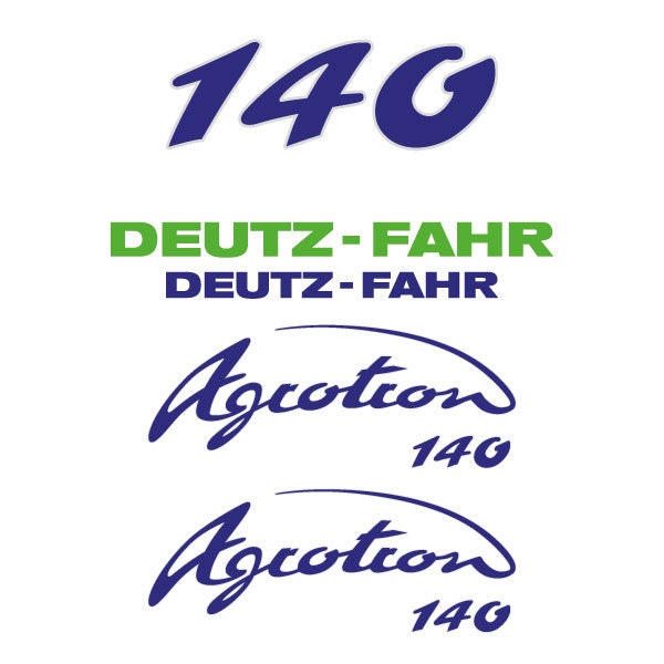 Deutz Fahr AgroTron 140 Aftermarket Replacement Tractor Decal (Sticker) Set