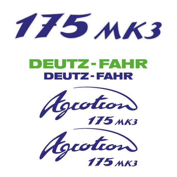 Deutz Fahr AgroTron 175 MK3 Aftermarket Replacement Tractor Decal (Sticker) Set