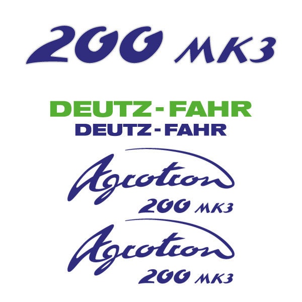 Deutz Fahr AgroTron 200 MK3 Aftermarket Replacement Tractor Decal (Sticker) Set