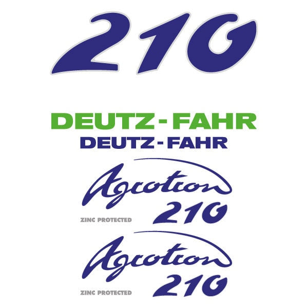 Deutz Fahr AgroTron 210 Aftermarket Replacement Tractor Decal (Sticker) Set