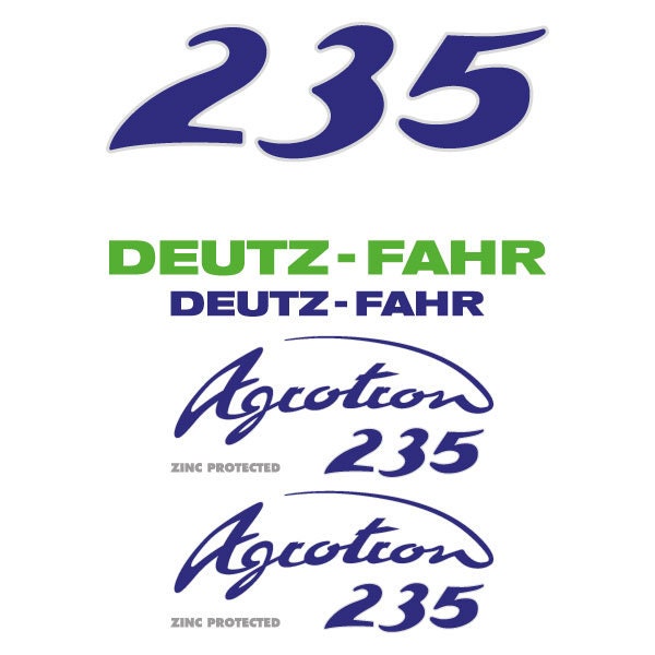 Deutz Fahr AgroTron 235 Aftermarket Replacement Tractor Decal (Sticker) Set