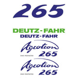Deutz Fahr AgroTron 265 Aftermarket Replacement Tractor Decal (Sticker) Set