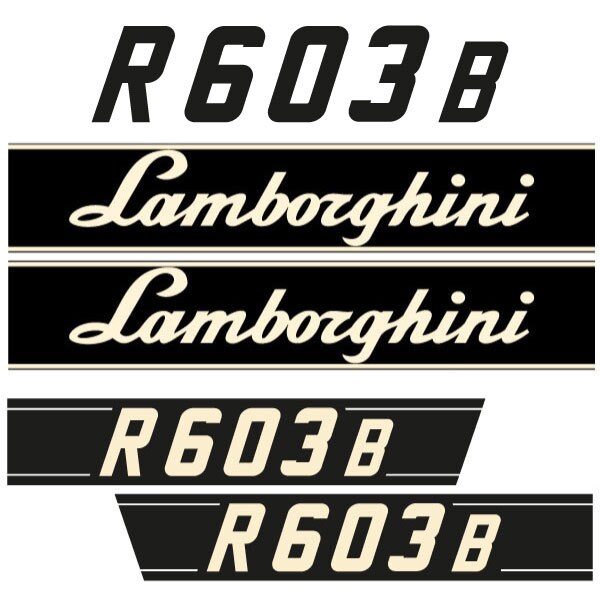 Lamborghini R 603 B Aftermarket Replacement Tractor Decal (Sticker) Set
