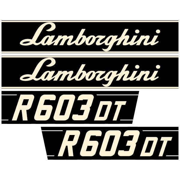 Lamborghini R 603 DT Aftermarket Replacement Tractor Decal (Sticker) Set