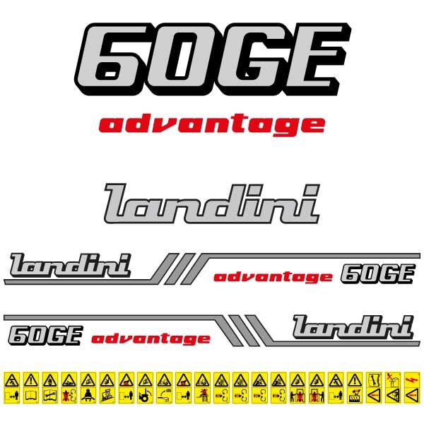 Landini Advantage 60GE Aftermarket Replacement Tractor Decal (Sticker) Set