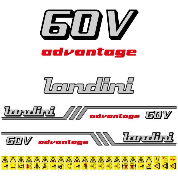 Landini Advantage 60V Aftermarket Replacement Tractor Decal (Sticker) Set