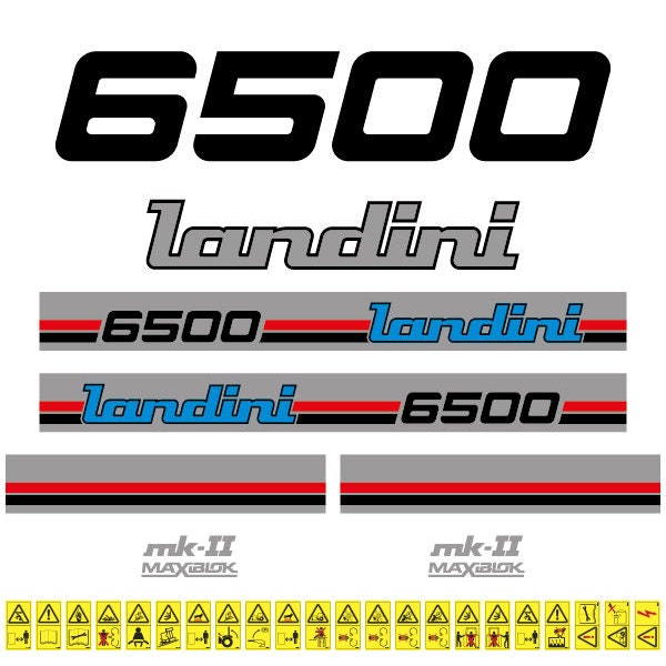 Landini 6500 Aftermarket Replacement Tractor Decal (Sticker) Set