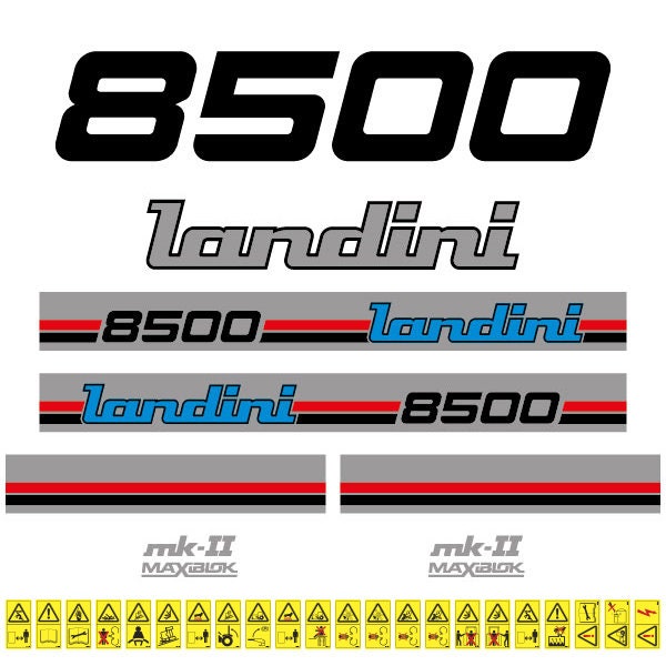 Landini 8500 Aftermarket Replacement Tractor Decal (Sticker) Set