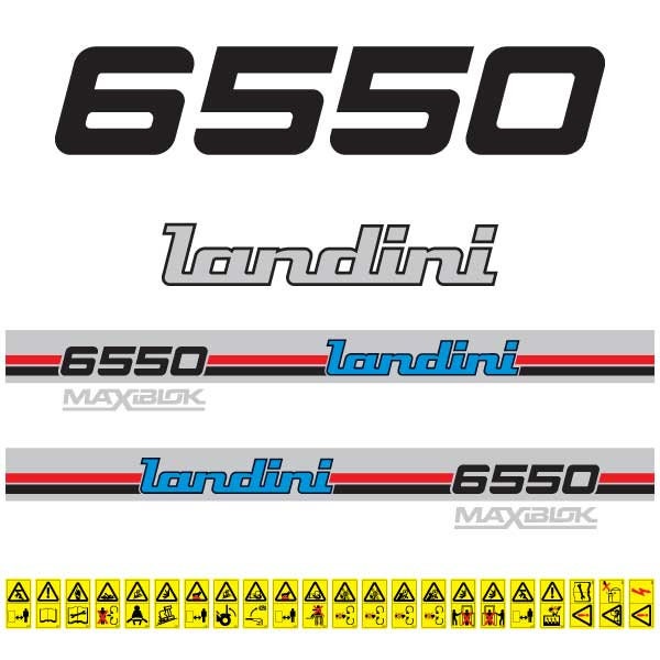 Landini 6550 Aftermarket Replacement Tractor Decal (Sticker) Set