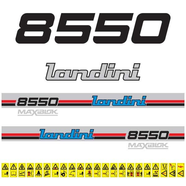 Landini 8550 Aftermarket Replacement Tractor Decal (Sticker) Set