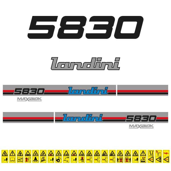 Landini 5830 (1987) Aftermarket Replacement Tractor Decal (Sticker) Set