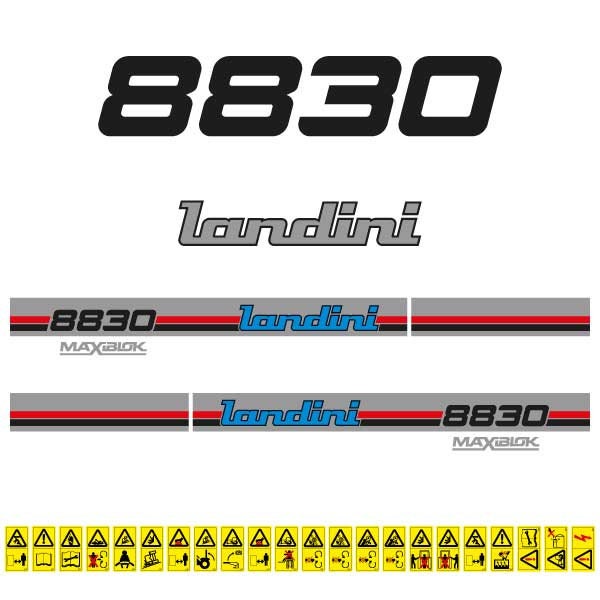 Landini 8830 (1987) Aftermarket Replacement Tractor Decal (Sticker) Set