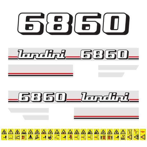 Landini 6860 Aftermarket Replacement Tractor Decal (Sticker) Set