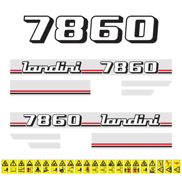Landini 7860 Aftermarket Replacement Tractor Decal (Sticker) Set