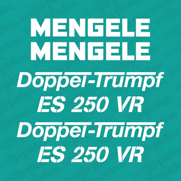 Mengele ES 250 VR Doppel Trumpf Aftermarket Replacement Tractor Decal (Sticker) Set