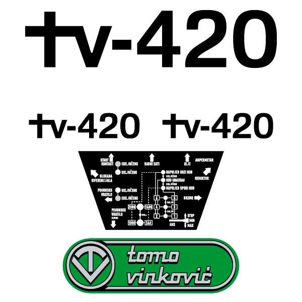 Tomo Vinkovic 420 Aftermarket Replacement Tractor Decals (sticker - aufkleber - adesivo) Set